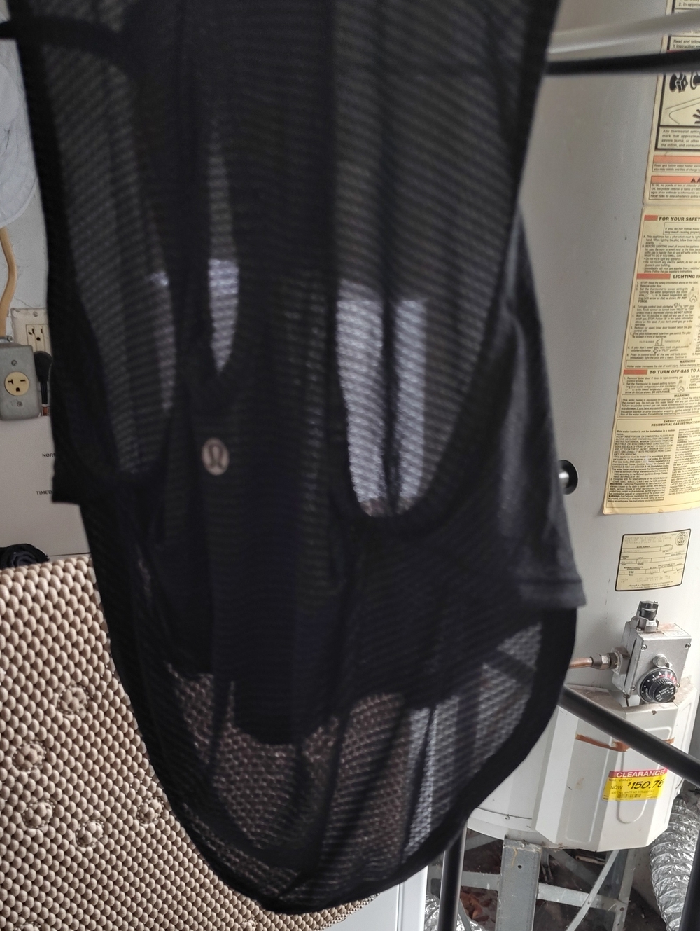lululemon athletica Black Mesh Workout Tank